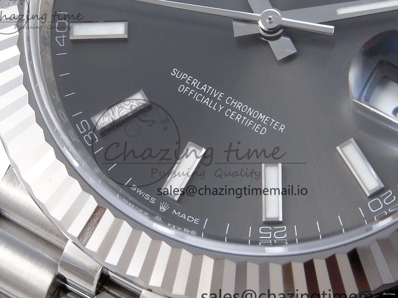 MiroTime 0320 DateJust 126334 41mm Clean 1:1 Best Edition 904L Steel Gray Stick Dial on Jubilee Bracelet VR TravelReady 895